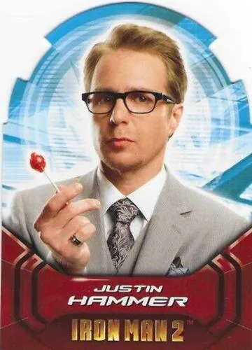 Sam Rockwell as Justin Hammer best rookie card - Iron Man 2