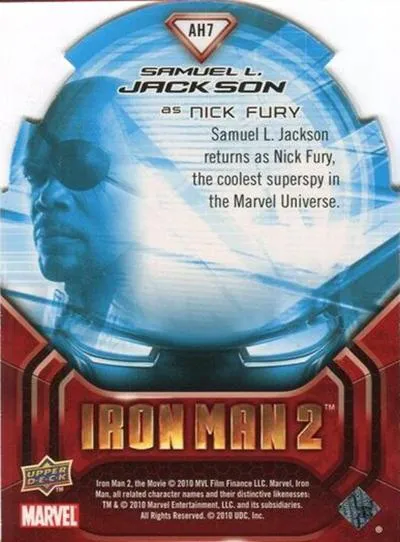 Nick Fury best rookie card - Samuel L. Jackson - Iron Man 2 - back
