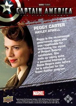 Peggy Carter best rookie card - Hayley Atwell - Captain America The First Avenger - back