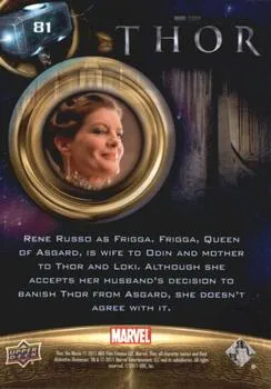 Frigga best rookie card - Rene Russo - Thor - back