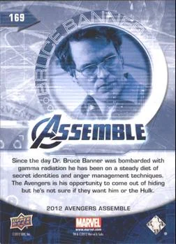 Mark Ruffalo as Bruce Banner best rookie card - Avengers Assemble - back