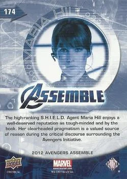 Cobie Smulders as Agent Maria Hill best rookie card - Avengers Assemble - back