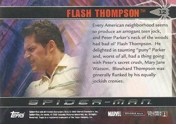 Flash Thompson best rookie card - Joe Manganiello - Spider-Man - back