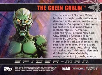 Green Goblin best rookie card - Willem Dafoe - Spider-Man - back