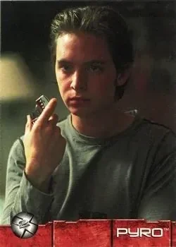 Pyro debut card - Aaron Stanford - X2: X-Men United