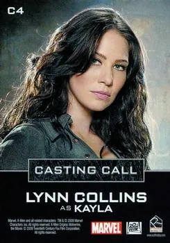 Kayla Silverfox best rookie card - Lynn Collins - X-Men Origins Wolverine - back
