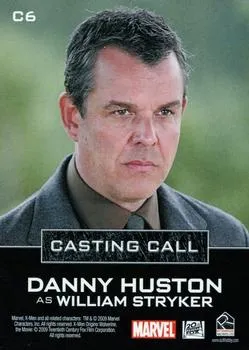 Danny Huston as William Stryker best rookie card - X-Men Origins Wolverine - back