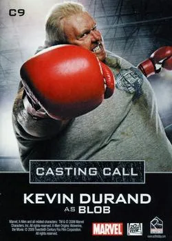 Blob best rookie card - Kevin Durand - X-Men Origins Wolverine - back
